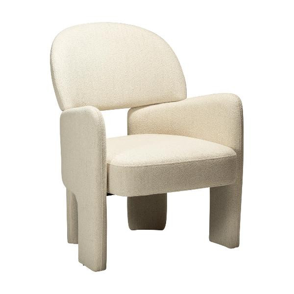 Fauteuil lounge AOLE bouclé Beige | Dan-Form | Woodely