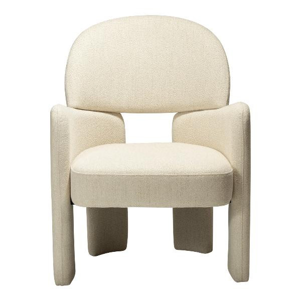 Fauteuil lounge AOLE bouclé Beige | Dan-Form | Woodely