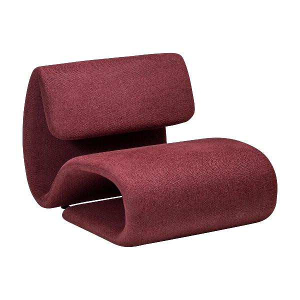 Fauteuil lounge DUBNA bouclé Merlot | Dan-Form | Woodely
