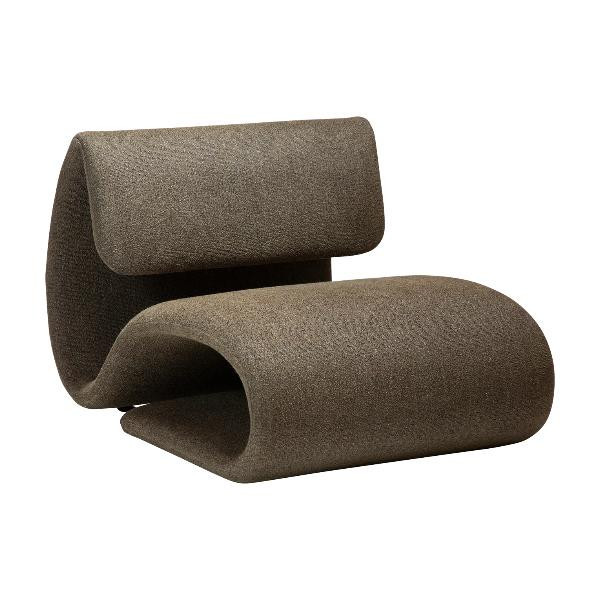 Fauteuil lounge DUBNA bouclé Olive | Dan-Form | Woodely