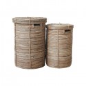 Bamboo laundry basket