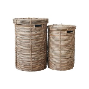 Bamboo laundry basket