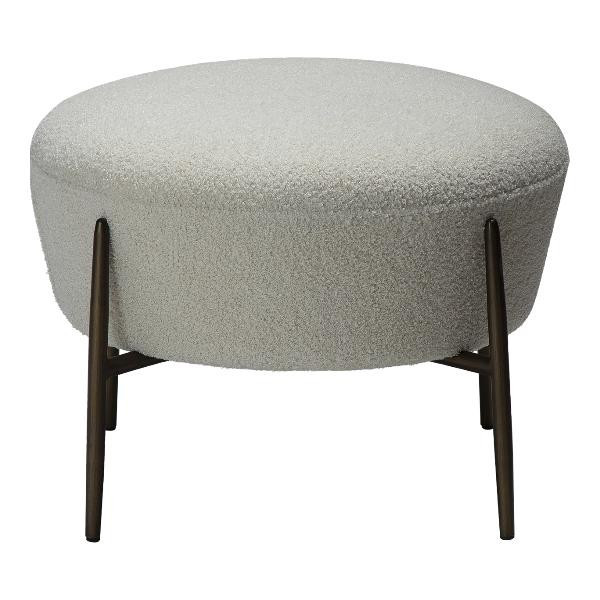 Repose-pieds ORBIT bouclé recyclé Gris colombe | Dan-Form | Woodely