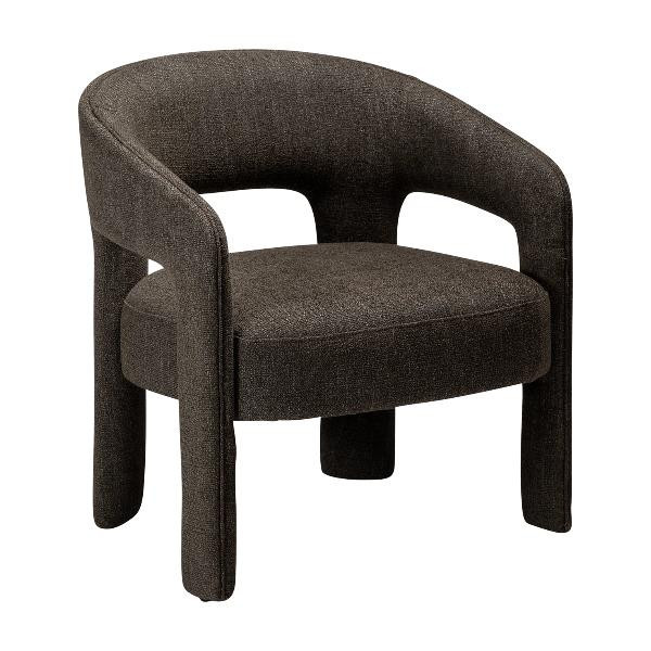 Fauteuil lounge SPLENDOR bouclé Marron | Dan-Form | Woodely