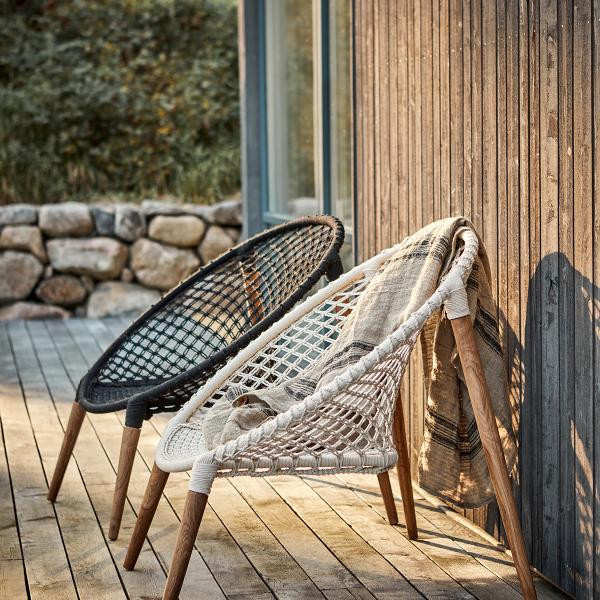 Chaise Elof Macramé | Affari of Sweden | Woodely