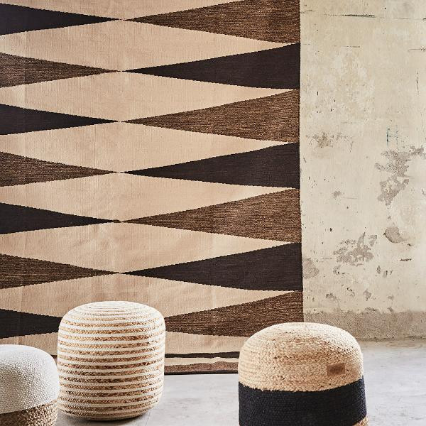 Pouf Juni Nature/ivoire | Affari of Sweden