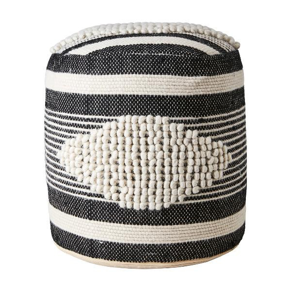 Pouf Minna Noir/ivoire | Affari of Sweden