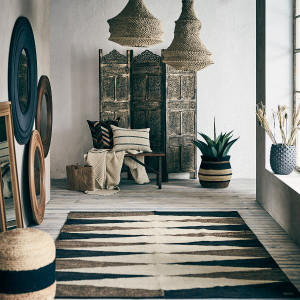Tapis Othello Marron/beige | Affari of Sweden