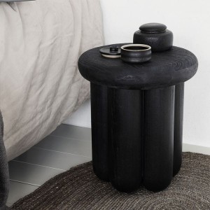 Side table in black mango wood House Doctor