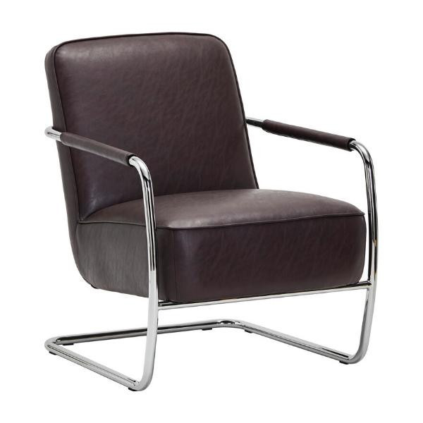 Lounge chair Comma mulberry and chrome | House Doctor