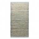 Tapis Jute & Leather Smooth Grey by Rug Solid