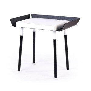 Emko design desk in black and white birch wood