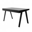 Desk 4.9 black wood 2 drawers by EMKO