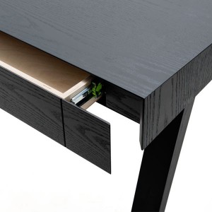 Desk 4.9 black wood 2 drawers - EMKO