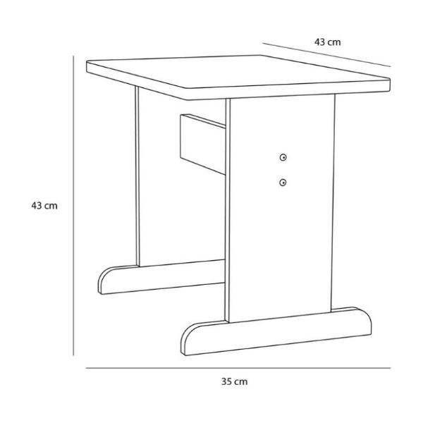 Side table Play red | Hübsch