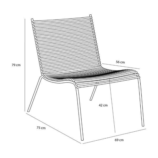 Fauteuil lounge String gris clair | Hübsch