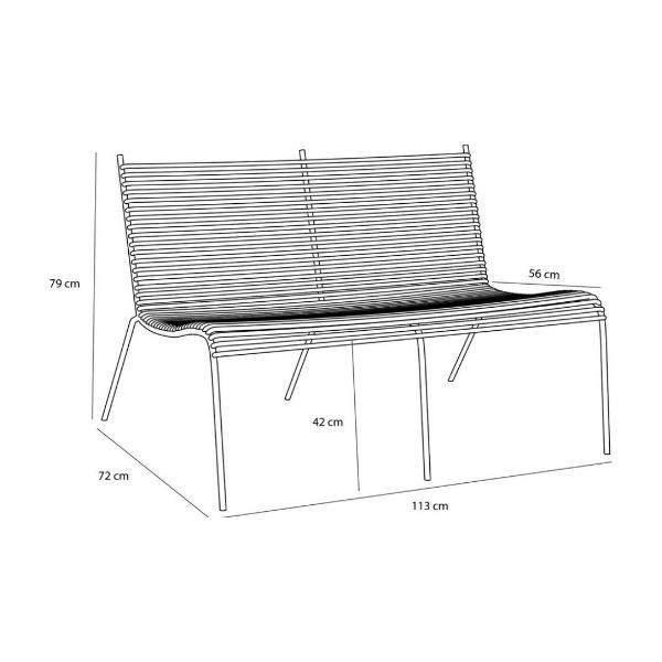 Bench String light grey | Hübsch