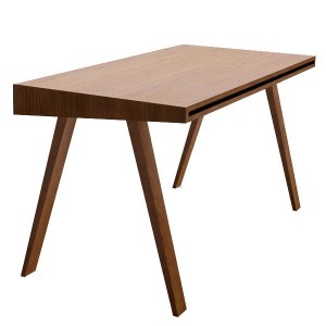 Bureau 4.9 bois foncé 2 tiroirs - EMKO