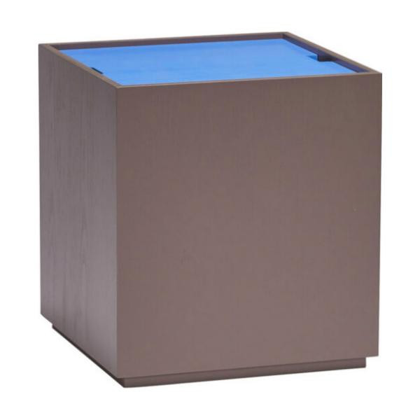Side table with storage Vault brown/blue | Hübsch