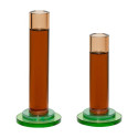 Bougeoirs Comet ambre (lot de 2) | Hübsch