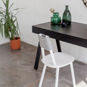 Desk 4.9 black wood 2 drawers - EMKO