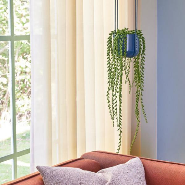 Pots à suspendre Lotus bleu pétrole (lot de 2) | Hübsch