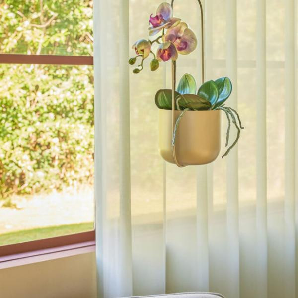 Pots à suspendre Lotus khaki (lot de 2) | Hübsch