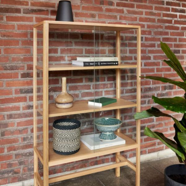 Paniers Criss Cross noir/naturel (lot de 2) | Hübsch