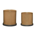 Plant pots Era brown (set of 2) | Hübsch