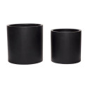 Cache-pots Desert noir (lot de 2) | Hübsch