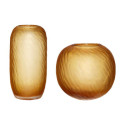 Vases Molecule amber (set of 2) | Hübsch