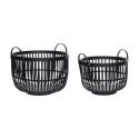 Baskets Alchemy black (set of 2) | Hübsch