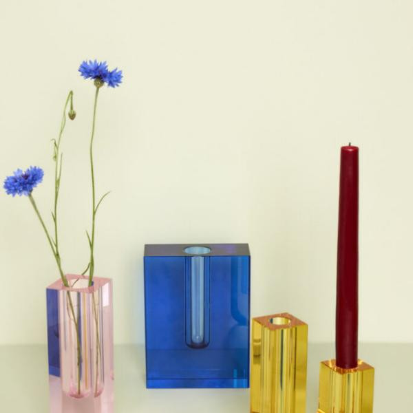 Vase Duo yellow | Hübsch