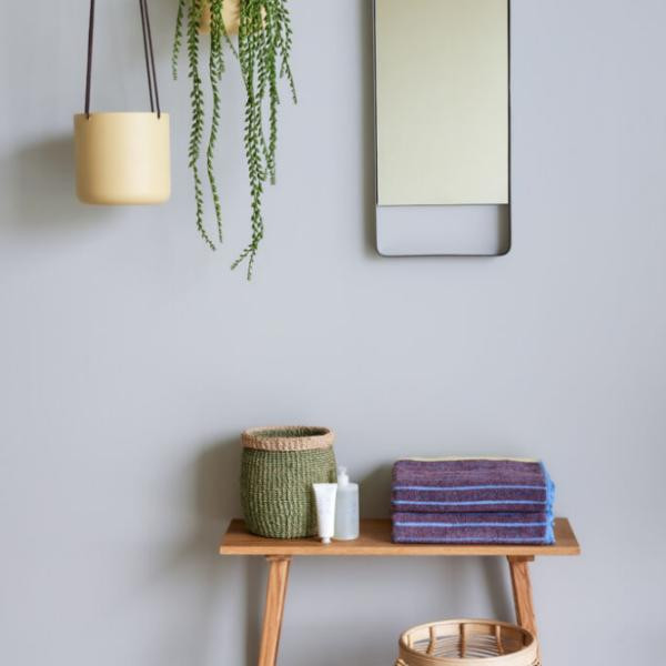 Miroir mural Aware nickel petit modèle | Hübsch