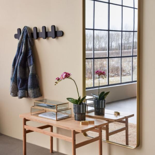 Wall mirror Retro brass large | Hübsch