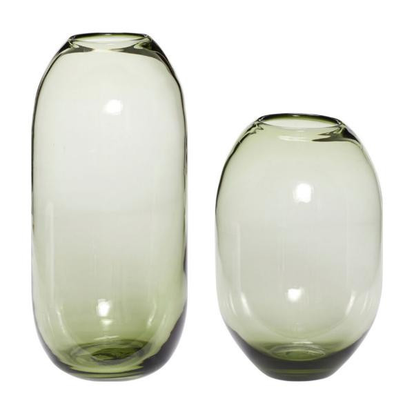 Vases Moss vert (lot de 2) | Hübsch