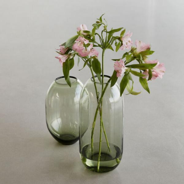 Vases Moss green (set of 2) | Hübsch