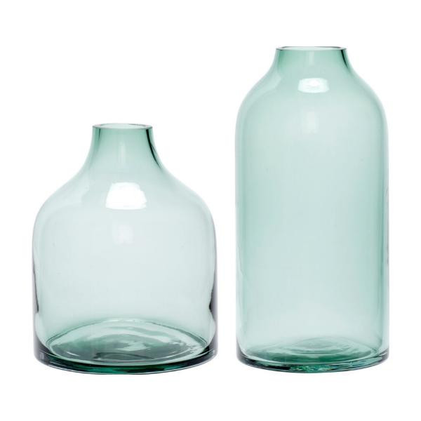 Vases Modest green (set of 2) | Hübsch