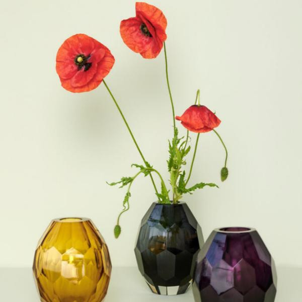 Vase Facet grey | Hübsch