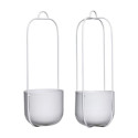 Hanging pots Lotus light grey (set of 2) | Hübsch