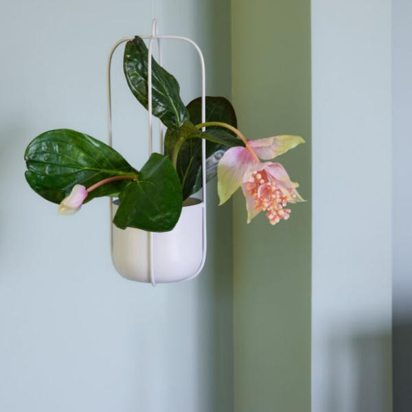 Pots à suspendre Lotus gris clair (lot de 2) | Hübsch