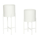 Plant pots Airy white (set of 2) | Hübsch