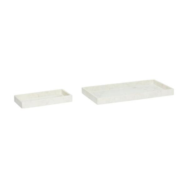 Trays Grand white (set of 2) | Hübsch