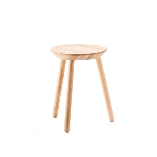 Solid ash wood stool from EMKO