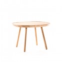Naïve side table square D640 natural ash by EMKO