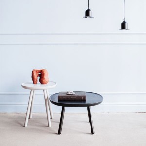 Naïve square coffee table D640 black ash - EMKO