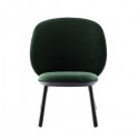 Fauteuil Naïve Low Frêne Velours vert - EMKO