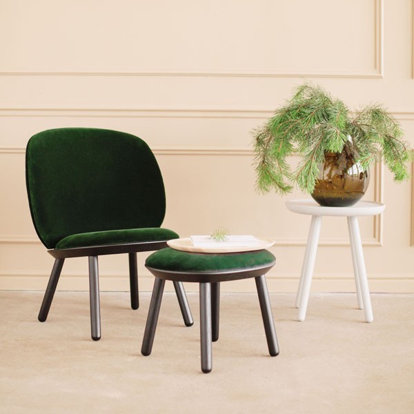 Fauteuil EMKO frêne et textile en vente chez Woodely