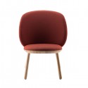 Fauteuil Naïve Low Frêne laine Cognac - EMKO