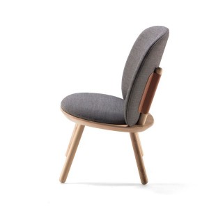 Fauteuil Naïve Low Frêne laine gris - EMKO